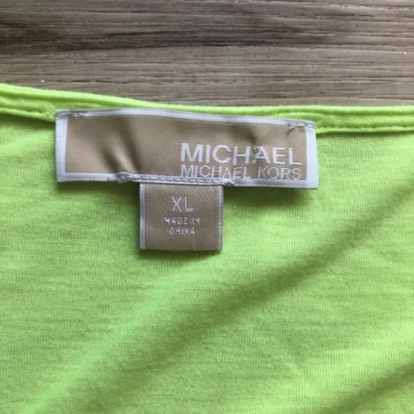 MICHAEL Michael Kors Neon Yellow Short Sleeve Top - Picture 8 of 8